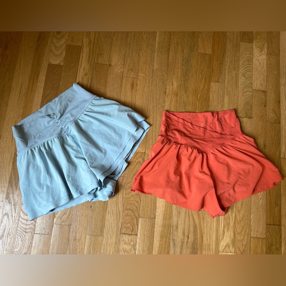 Women's Stylish Shorts - Blue and Orange BUNDLE both medium